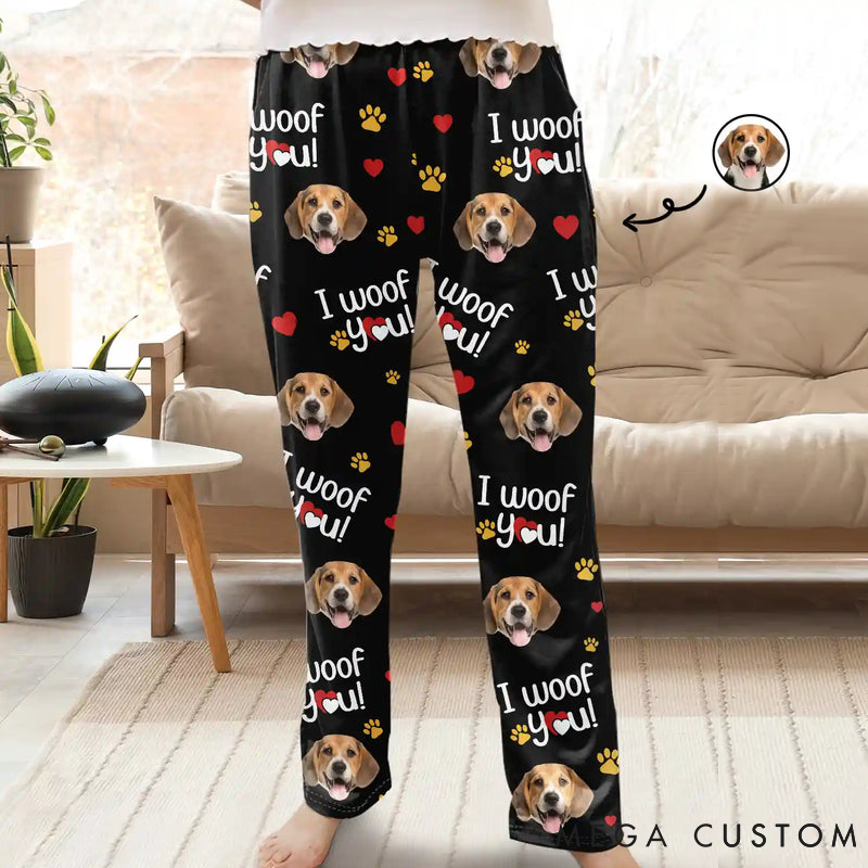Personalized Pet Lover I Woof You Pajamas