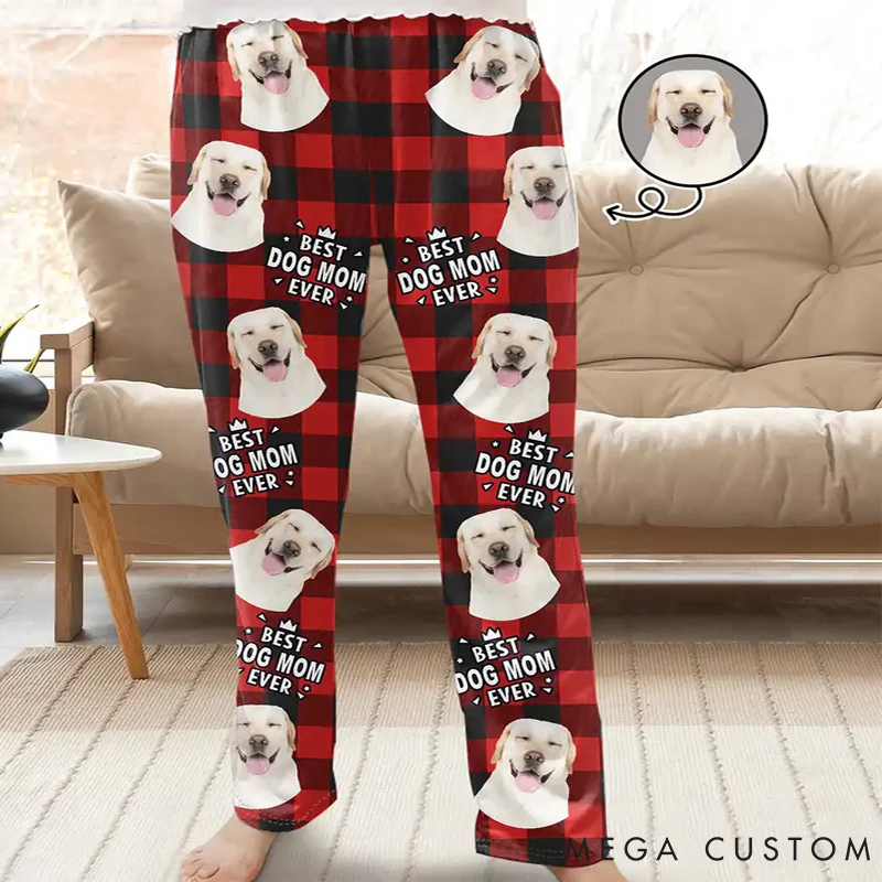 Personalized Dog Lover Custom Photo Dog Lovers Face Cut Pajamas