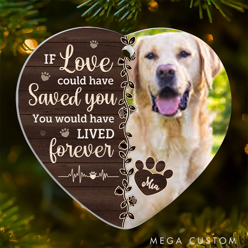 Personalized Dog Lover Christmas Memorial Sympathy Gifts for Dogs Ornament