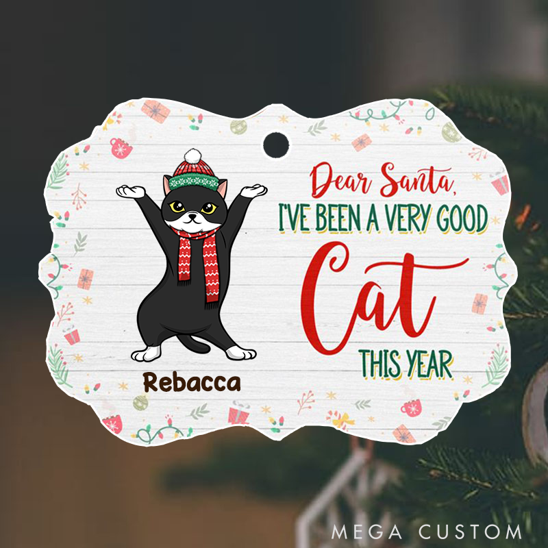 Personalized Cat Lover We've been Good Cats this Year Christmas Ornament