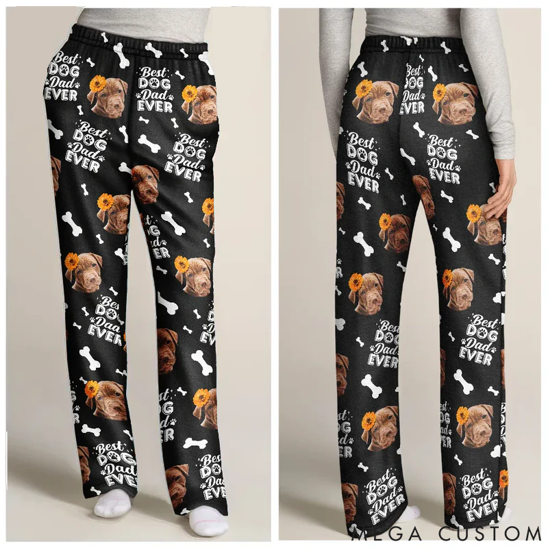Personalized Dog Lover Custom Photo Best Dog Dad Pajamas