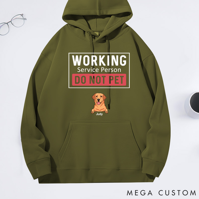 Personalized Dog Lover Working Service Human Classic Hoodies