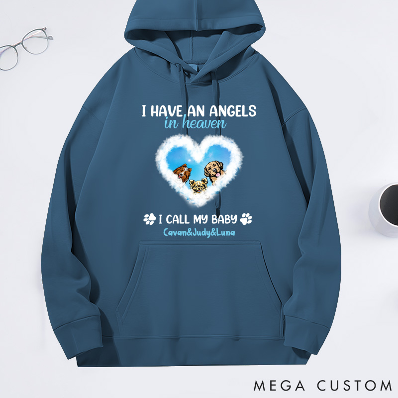 Personalized Dog Lover Memorial I have an Angel in Heaven Classic Hoodies