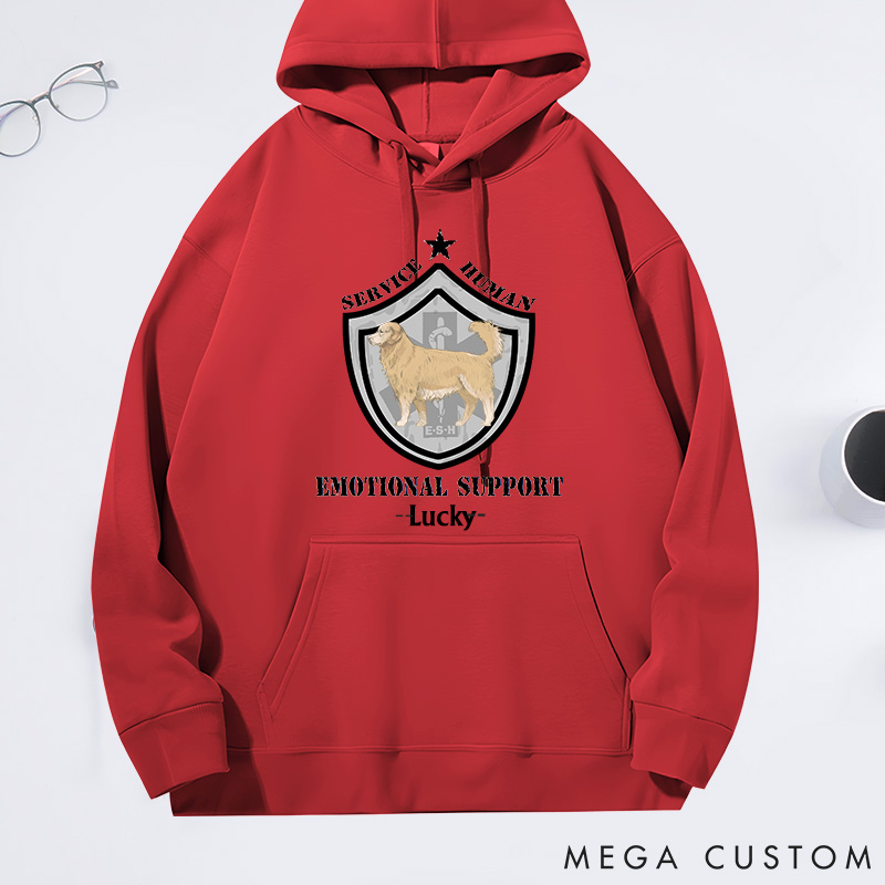 Personalized Dog Lover Service Human Emotional Support Classic Hoodies