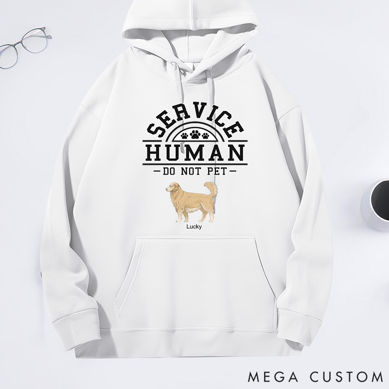 Personalized Dog Lover Retro Multiple Dogs Service Human Classic Hoodies