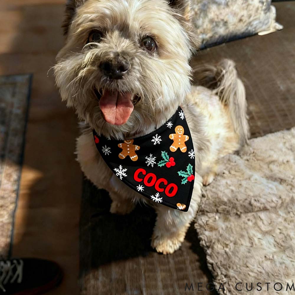 Personalized Dog Lover Cute Christmas Dog Bandana