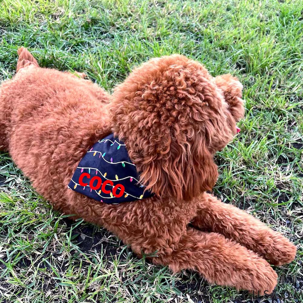 Personalized Dog Lover Cute Christmas Dog Bandana