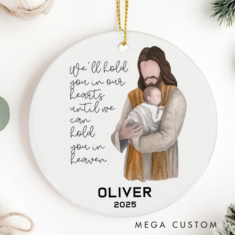Personalized Miscarriage Ornament Baby of Jesus Infant Loss Ornament Pregnancy Loss Ornament Stillborn Gift Baby Memorial Christmas Ornament 