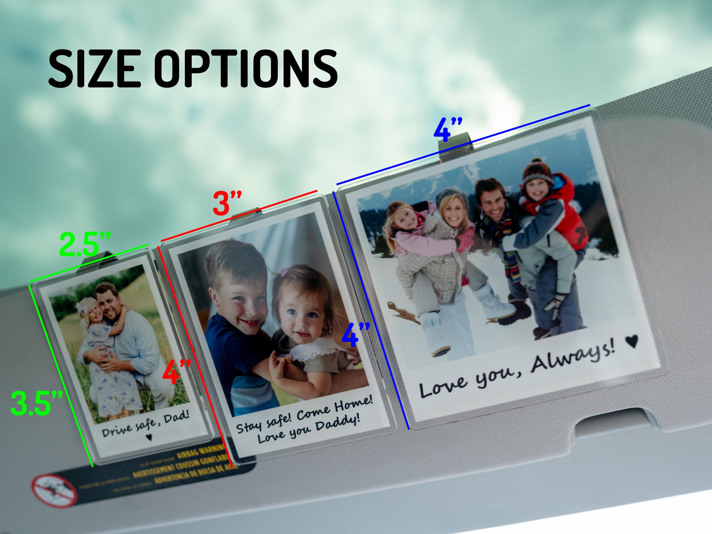 Personalized Photo Car Visor Clip Gift for Him Anniversary Drive Safe Gift Car Photo Frame Family Gift Couples Keepsake