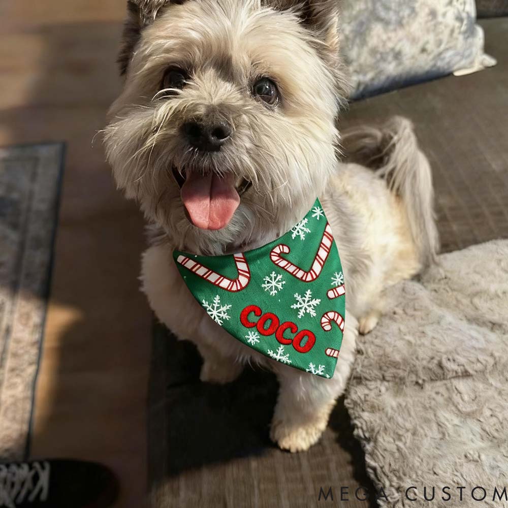 Personalized Dog Lover Cute Christmas Dog Bandana