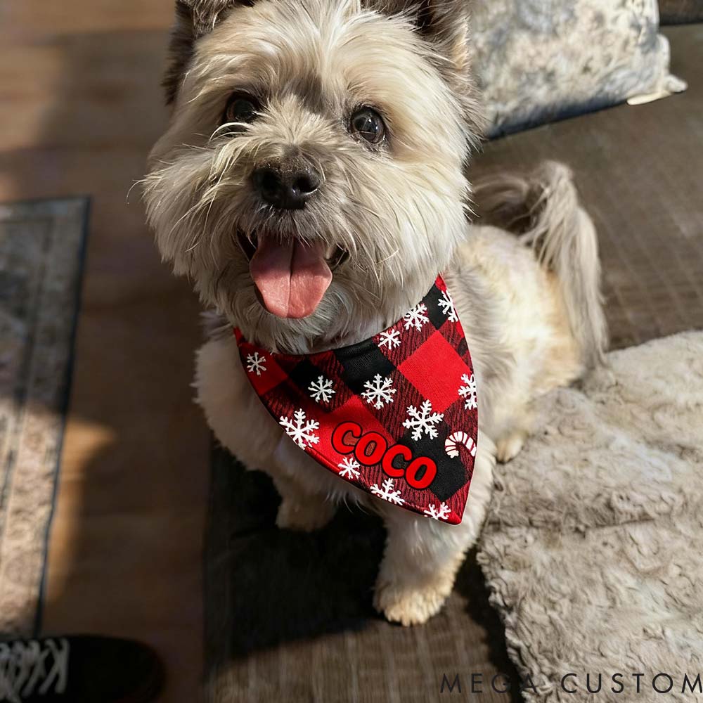 Personalized Dog Lover Cute Christmas Dog Bandana