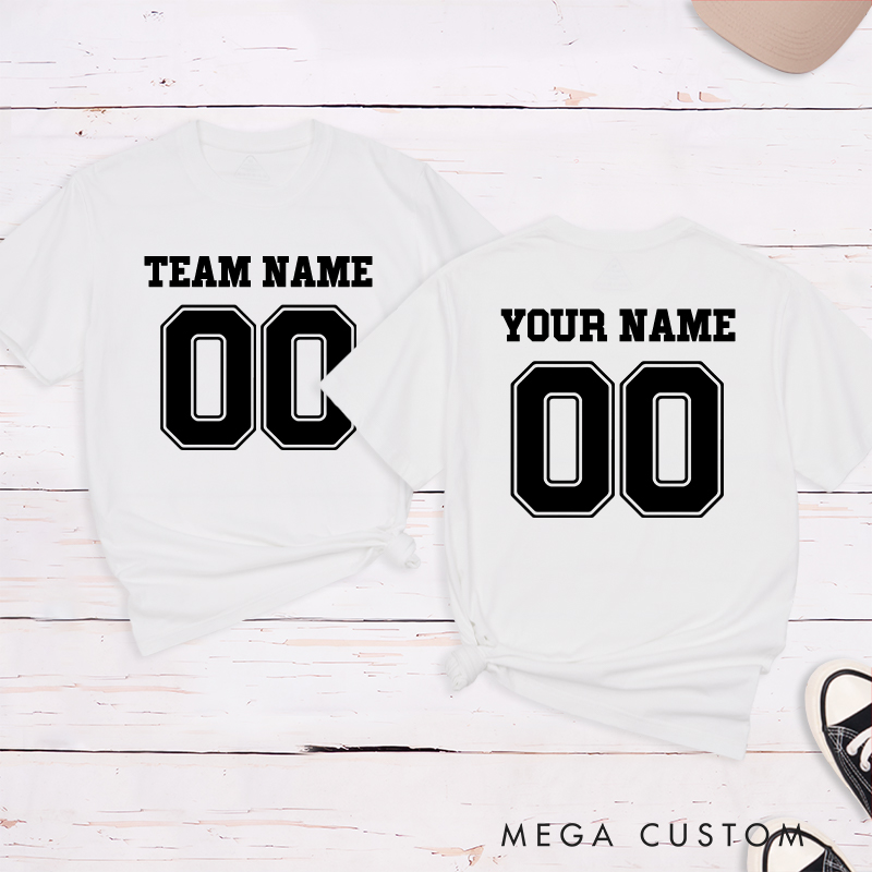 Personalized Team Name and Number T-Shirt