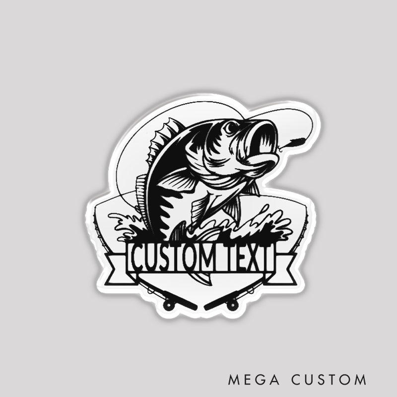 Personalized Fishing Fridge Magnet Strong Magnetic Design Unique Fish Art Perfect for Fishing Lover and Home Decor Gift