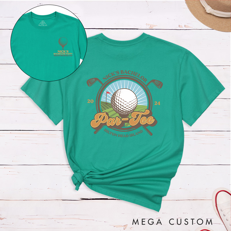 Personalized Golf Trip Bachelor Par Tee T-Shirt Custom Golfing Bachelor Party Unisex Shirt Bachelor Party Shirt