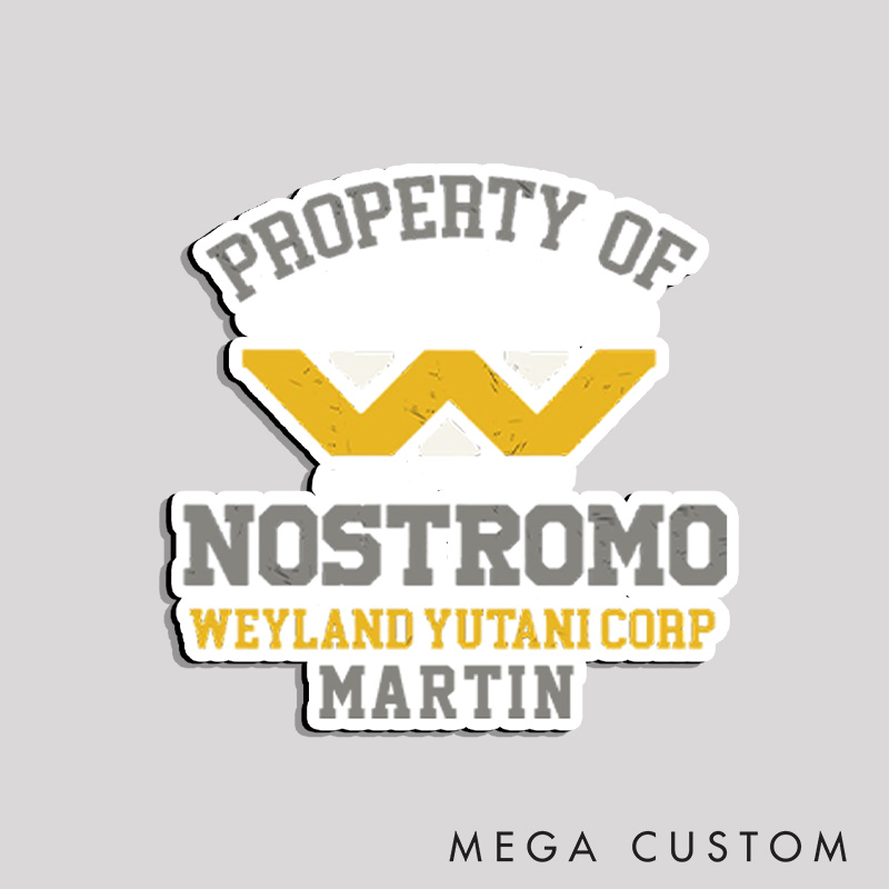 Personalized Property Of Nostromo Refrigerator Magnets Sci-Fi Enthusiasts Magnets Gift for Nerd Geek 