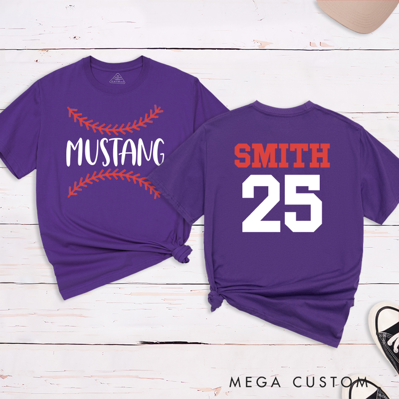 Personalized Baseball Fan T-Shirt with Stylish Stitch Graphic and Custom Text