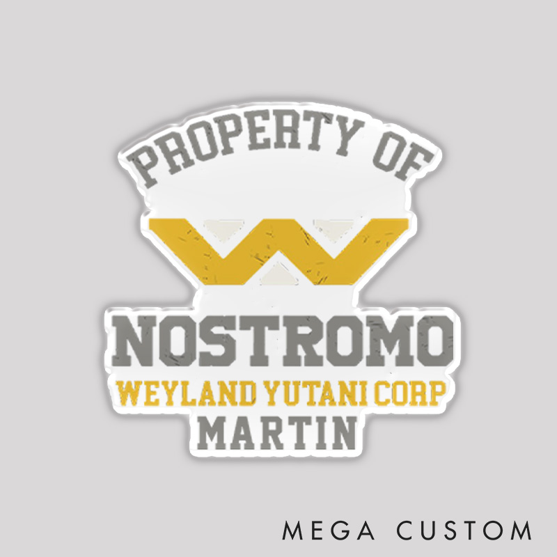 Personalized Property Of Nostromo Refrigerator Magnets Sci-Fi Enthusiasts Magnets Gift for Nerd Geek 