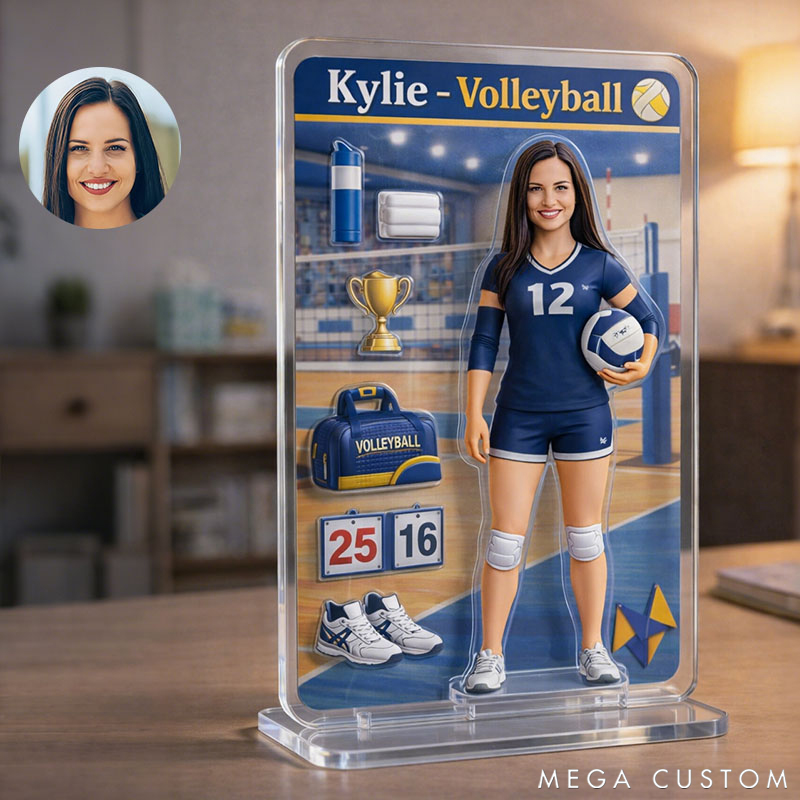 Personalized Volleyball Theme Acrylic Decor Custom Photo the Perfect Gift for Volleyball Fans