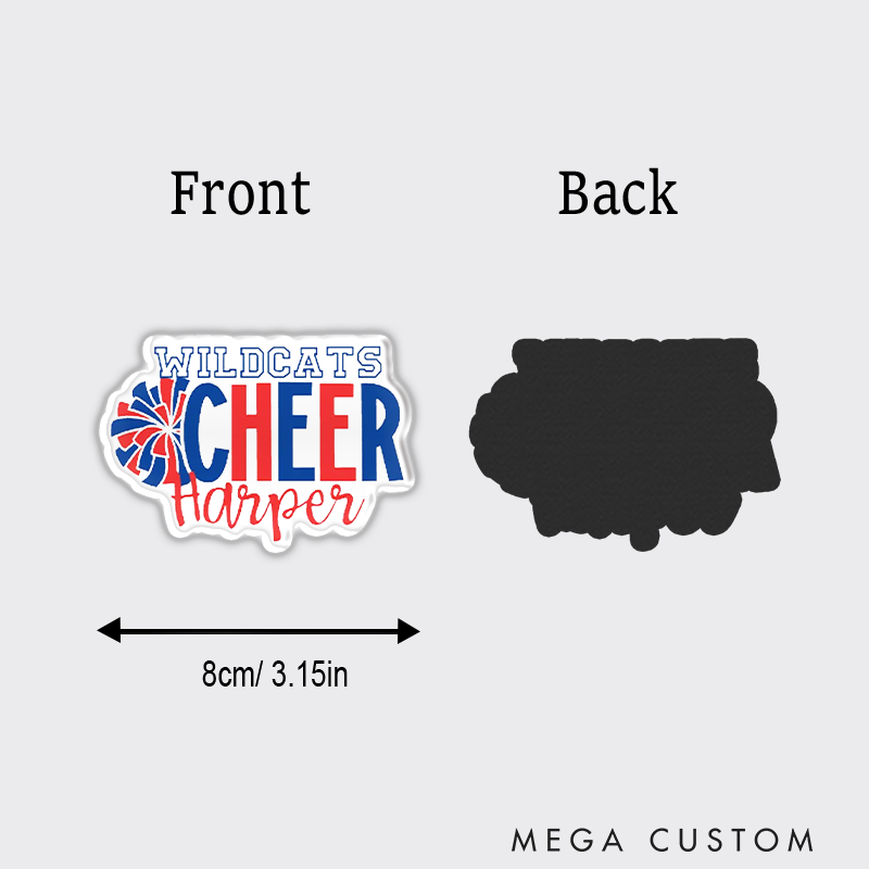 Personalized Sport Cheer Team Spirit Fridge Magnets Customize with Your Team Name and Player Name