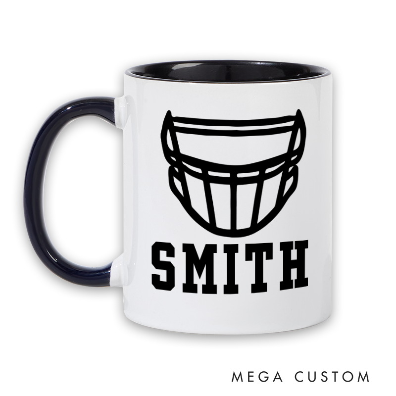 [Copy]Personalized American Football Mug with Dynamic Player Graphic and Custom Name Design