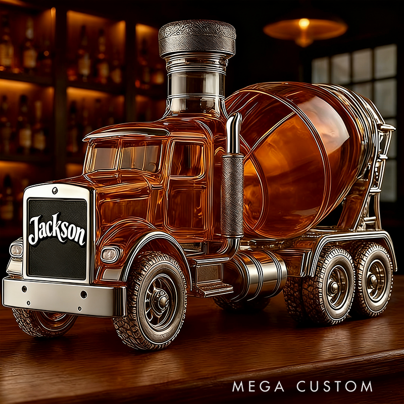 Personalized Whiskey Gifts Custom Name Truck Shaped Liquor Bottle Creative Car Theme Whiskey Decanter for Men