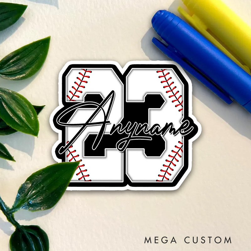 Personalized Baseball Name Helmet Decal Stickers 