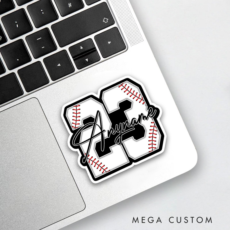 Personalized Baseball Name Helmet Decal Stickers 