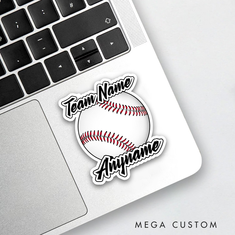 Personalized Athletic Sticker with Classic Ball Design and Custom Text  