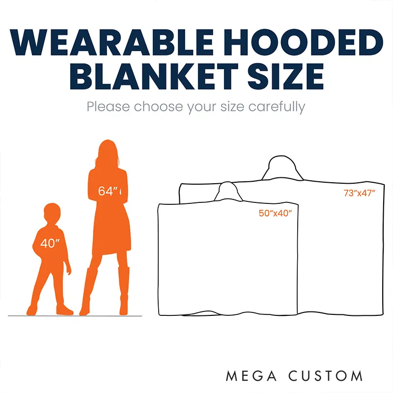 Personalized Photo Wearable Blanket Hoodie with Custom Kid Face Funny Softball and Baseball