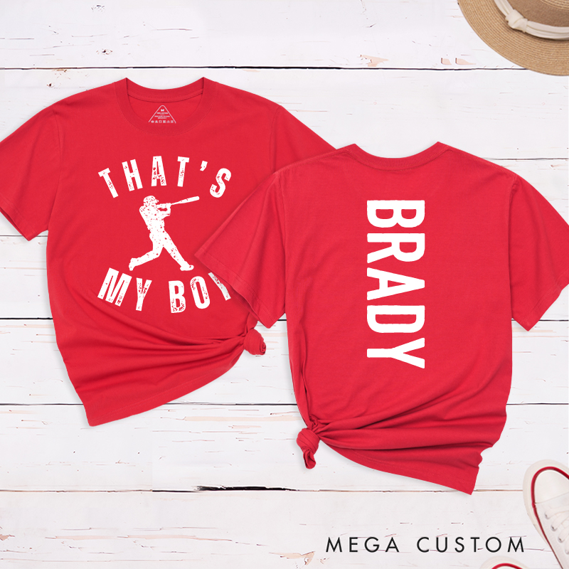 Personalized That's My Boy Baseball T-Shirt with Name