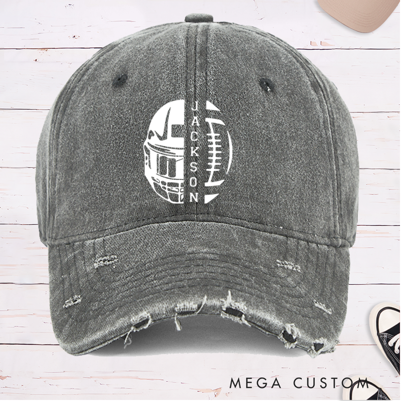 Personalized American Football Helmet Cap Featuring Custom Your Name,Personalized for Game Day Style