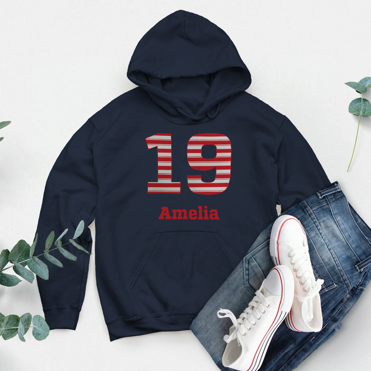 Personalized Hoodie with Custom Name and Number Design