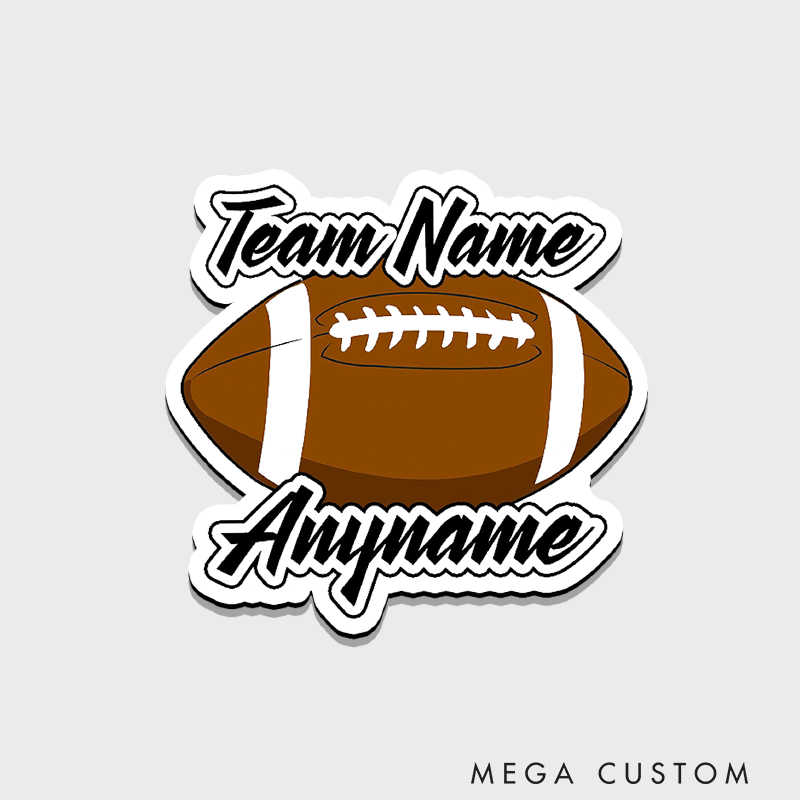 Personalized American Football and Rugby Magnets with Custom Team Name and Player Name
