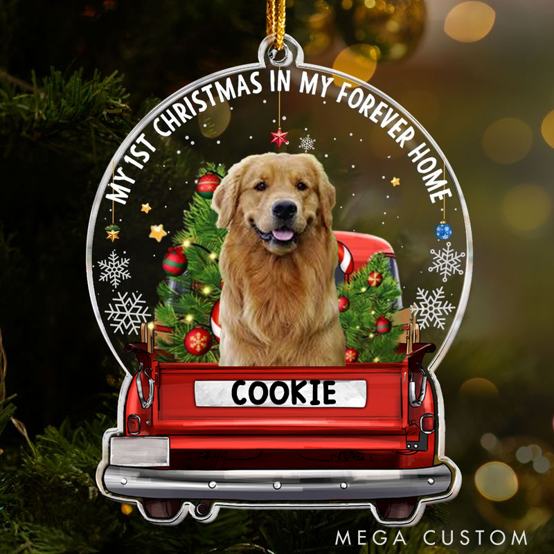Personalized Pet Lover Christmas in My Forever Home Christmas Ornament