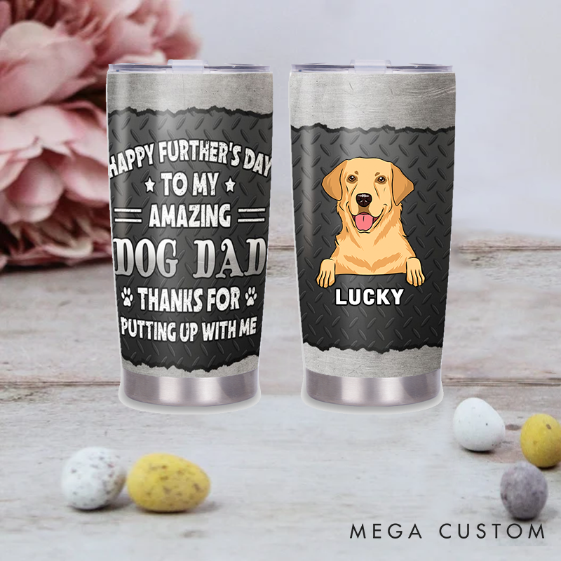 Personalized Dog Lover Amazing Dad 20oz Tumbler