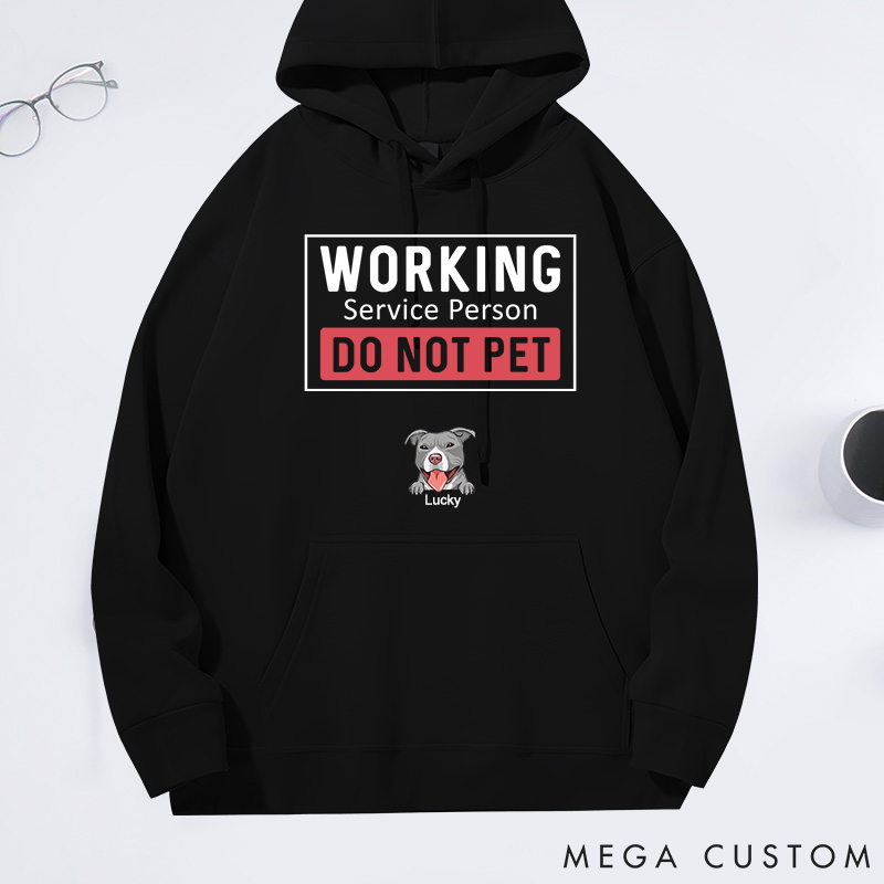 Personalized Dog Lover Working Service Human Classic Hoodies