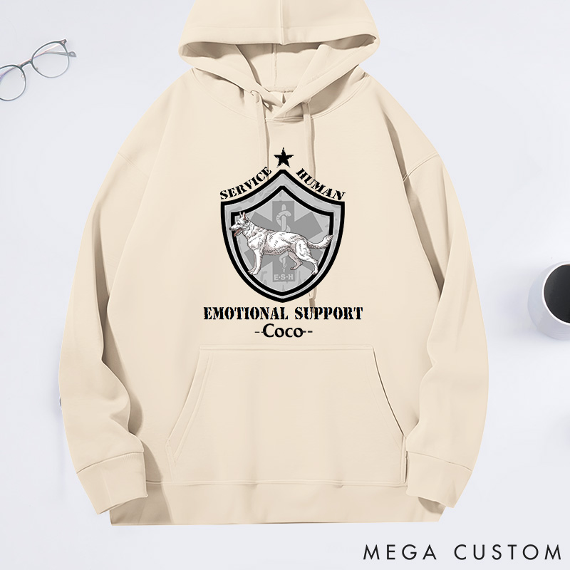 Personalized Dog Lover Service Human Emotional Support Classic Hoodies