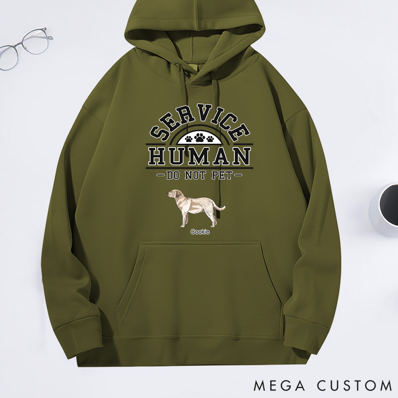 Personalized Dog Lover Retro Multiple Dogs Service Human Classic Hoodies