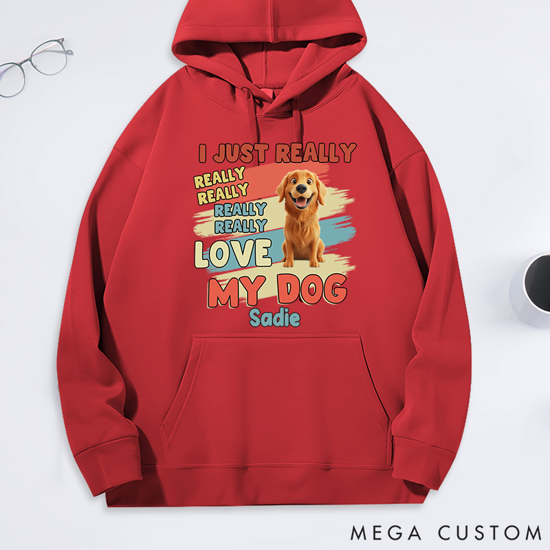 Personalized Dog Lover I Just Really Love My Dogs Classic Hoodies