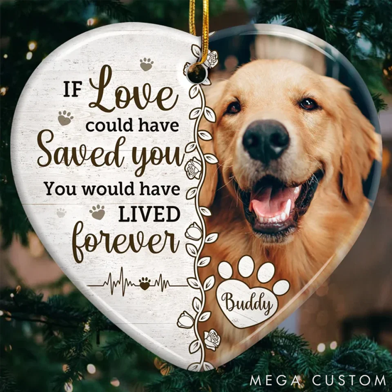 Personalized Pet Lover Christmas Memorial Sympathy Gifts for Pets Ornament