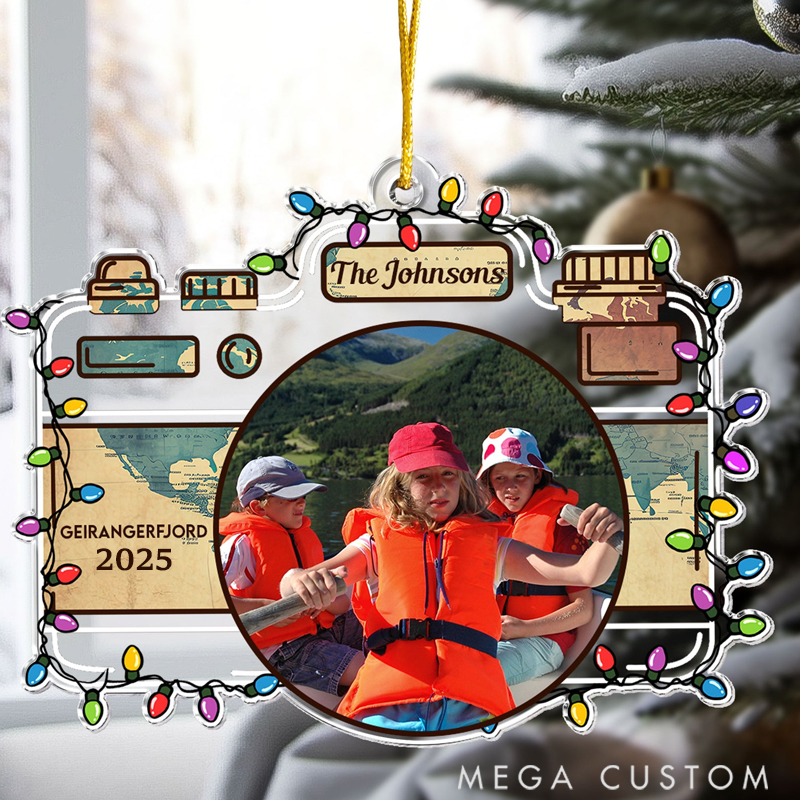 Personalized Christmas Acrylic Camera Shaped Ornament Custom Photo Creat Lasting Happiness Memories
