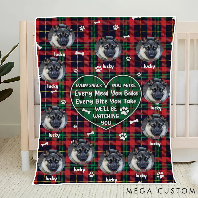 Personalized Pet Lover We'll be Watching You Throw Blanket