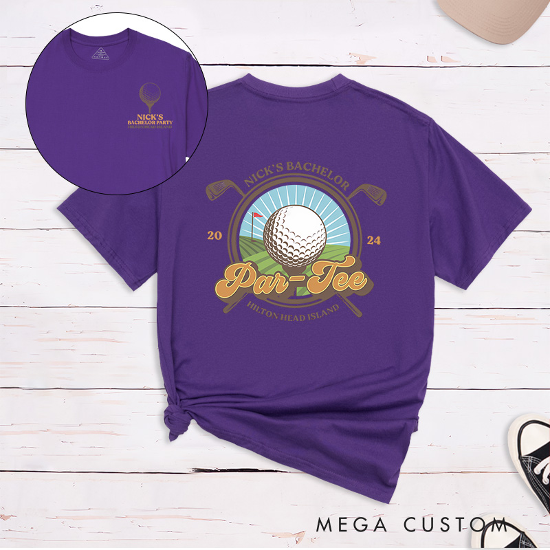 Personalized Golf Trip Bachelor Par Tee T-Shirt Custom Golfing Bachelor Party Unisex Shirt Bachelor Party Shirt