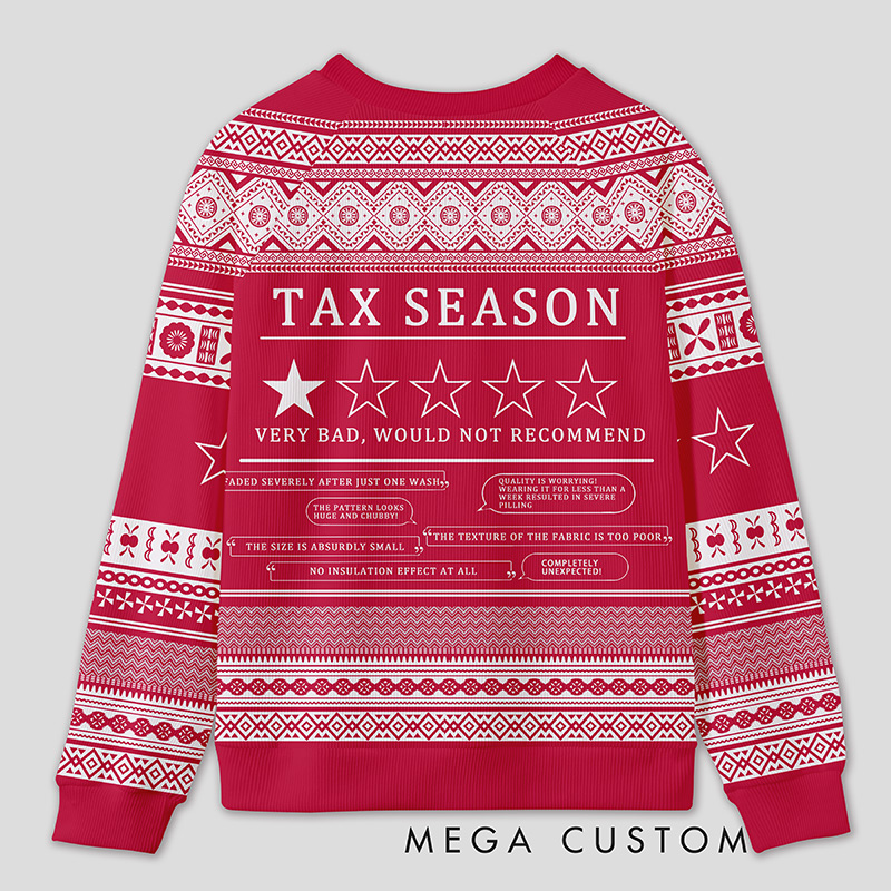 Personalized One Star Review Funny Ugly Sweater Office Holiday Party Gift for Accountants