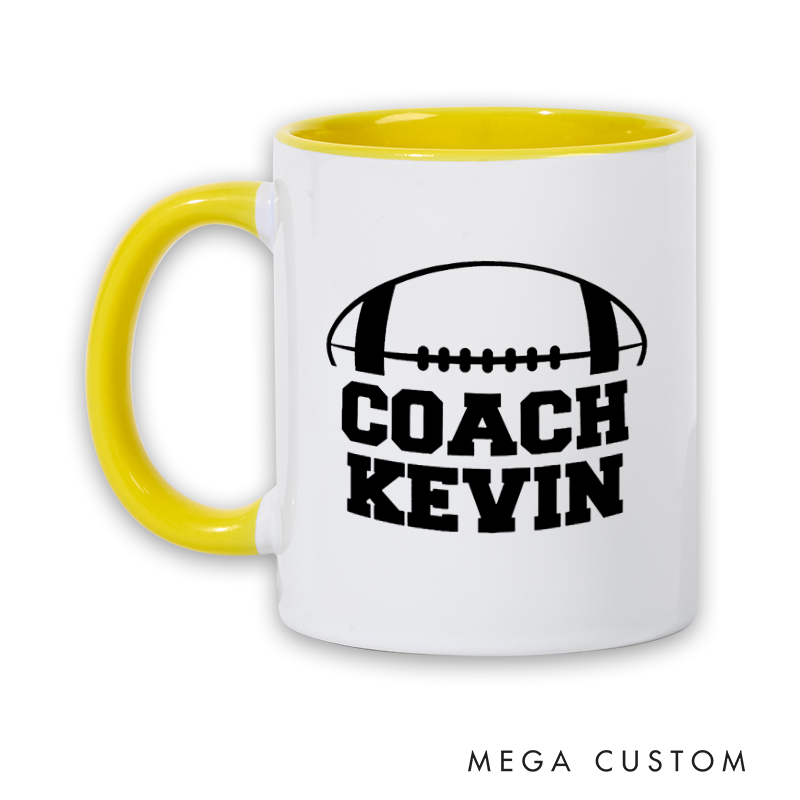 [Copy]Personalized American Football and Rugby with Custom Bold Initials and Classic Ball Design