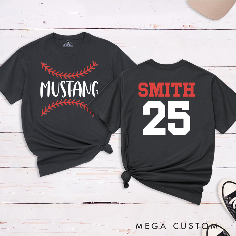 Personalized Baseball Fan T-Shirt with Stylish Stitch Graphic and Custom Text