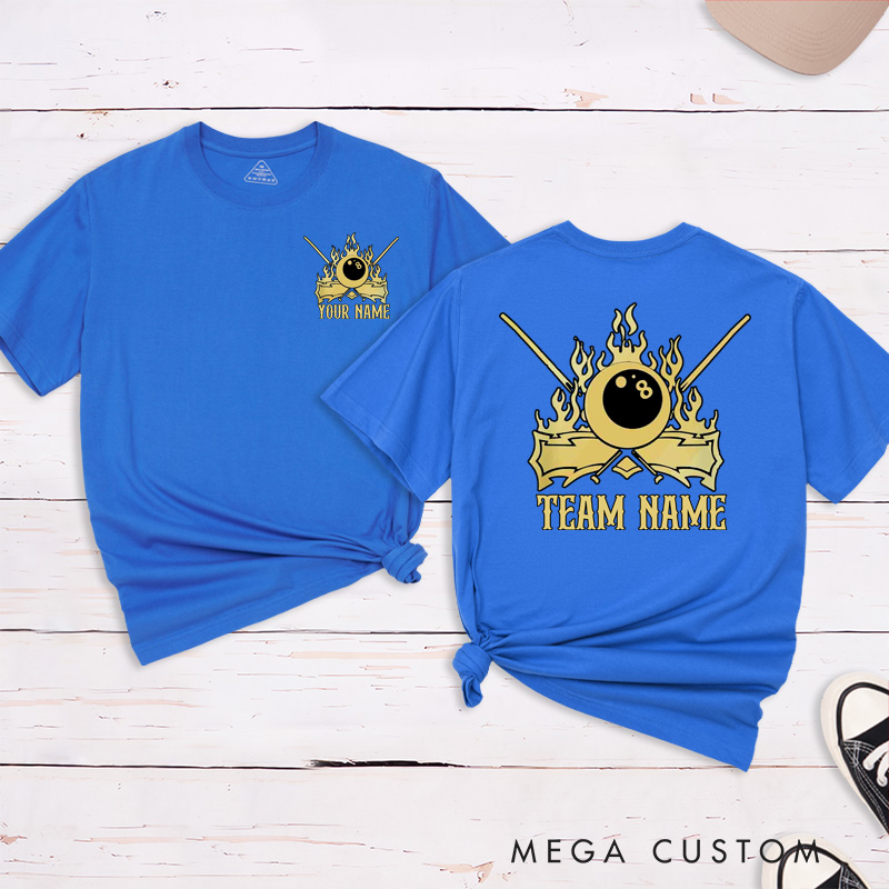 Personalized Team 3D Pool T-Shirts Featuring a Unique Design with Your Name
