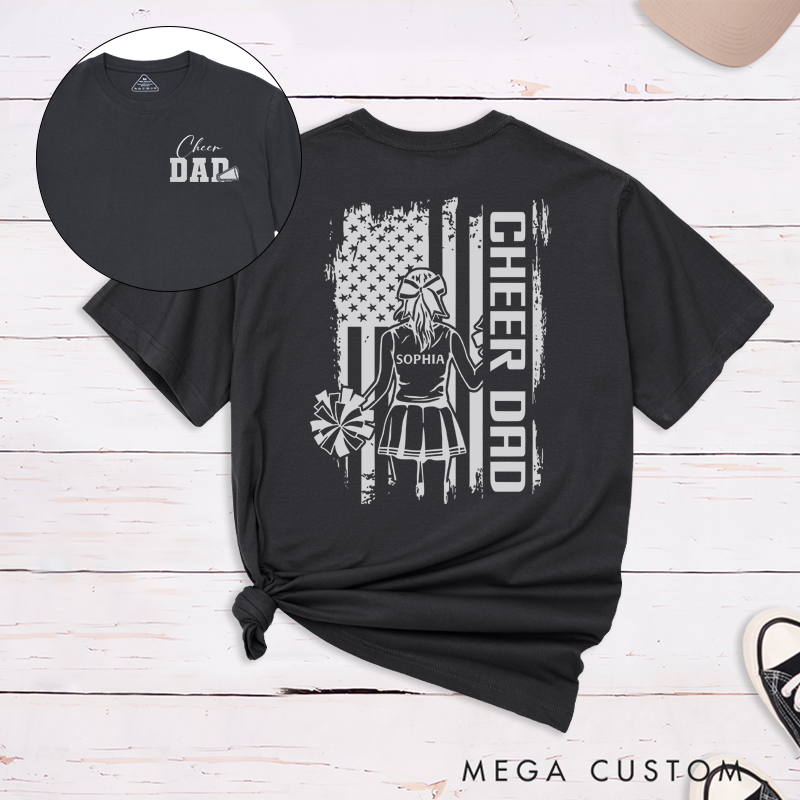 Personalized Cheer Supporter T-Shirt Custom Name and Title Cheerleading Shirt