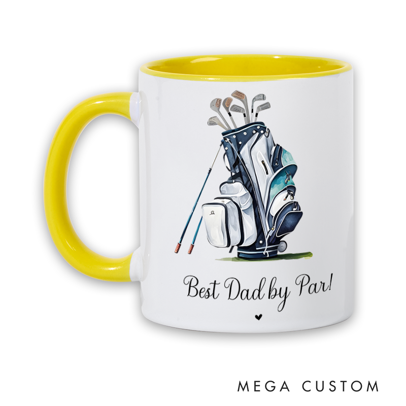 Personalized Golf Mug with Golf Bag Design Customizable Durable and Perfect for Golf Lovers