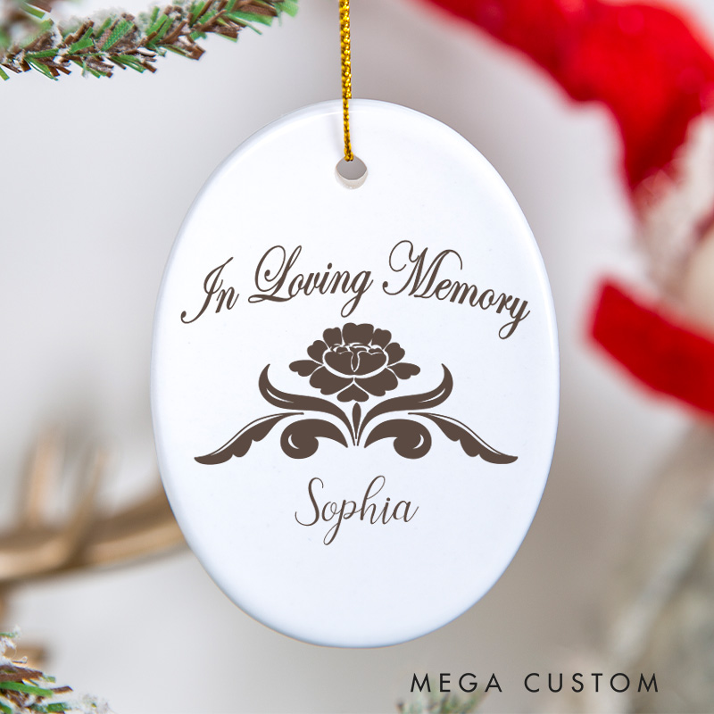 Personalized Memorial Ornament Custom Remembrance Ornament Sympathy Gift Loss of Loved One Remembrance Gift Christmas Ornament 